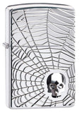 Zippo Spider Web Skull Design