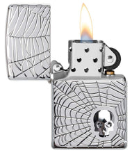 Zippo Spider Web Skull Design