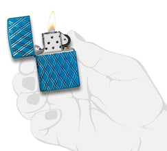 Zippo Armor High Polish Blue Diamonds