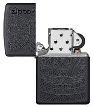 Zippo Tone on Tone Design Black Matte Pocket Lighter - Bhawar Store