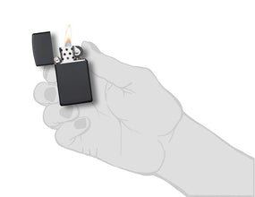 Zippo Slim Black Matte Pocket Lighter