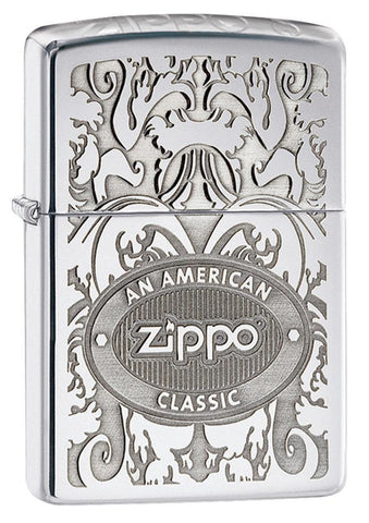 Zippo Crown Stamp High Polish Chrome Pocket Lighter