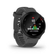 Garmin Forerunner 55 with transflective memory-in-pixel Display, GPS Running Smartwatch, Battery upto 2 weeks, 24/7 Heart Rate & Respiration Monitoring, Advance Sleep & Recovery Advisor with Grey Band