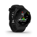 Garmin Forerunner 55 with transflective memory-in-pixel Display, GPS Running Smartwatch, Battery upto 2 weeks, 24/7 Heart Rate & Respiration Monitoring, Advance Sleep & Recovery Advisor with Black Band