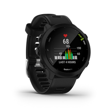 Garmin Forerunner 55 with transflective memory-in-pixel Display, GPS Running Smartwatch, Battery upto 2 weeks, 24/7 Heart Rate & Respiration Monitoring, Advance Sleep & Recovery Advisor with Black Band