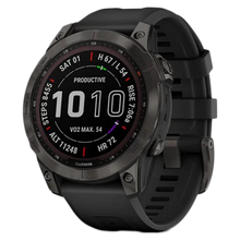 Garmin Fenix 7X Sapphire Solar GPS Smartwatch with Touch screen, Battery up to 37 Days*, 24/7 HRV, SPO2, ABC sensors, Climb & Pace Pro Tec, 10ATM, Health Snapshot, Underwater Heart Rate with Black band