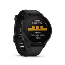 Garmin Forerunner 955 Solar GPS Triathlon Smartwatch, Battery up to 20 Days with Solar*, 24/7 HRV, SPO2, Advanced Sleep Monitoring, Acute Load, Real Time Stamina, VO2 Max, Pace & Climb Pro with Black Band