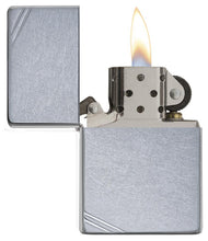 Zippo Vintage with Slashes Street Chrome Pocket Lighter