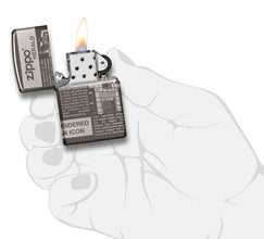 Zippo Newsprint Design