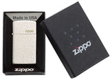 Slim Mercury Glass Zippo Logo Windproof Lighter in its packaging