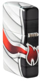 Angled shot of Flame Design 540 Color Windproof Lighter showing the back and hinge side of the lighter
