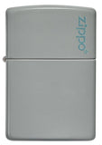 Front of Classic Flat Grey Zippo Logo Windproof Lighter