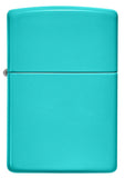 Front of Classic Flat Turquoise Windproof Lighter