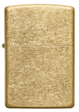 Front of Classic Tumbled Brass Windproof Lighter