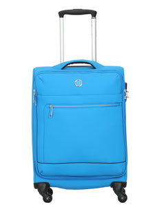 Echolac Diva Blue Verna Small Soft Case Checked Luggage