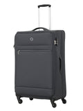 Echolac Dark Grey Verna Large Soft Case Checked Luggage