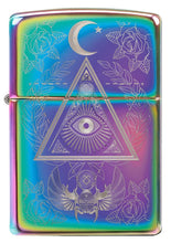 Zippo Eye of Providence Design Multi Color Pocket Lighter