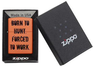 Zippo Born to Hunt Orange Matte Pocket Lighter