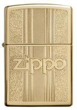 Zippo and Pattern Design High Polish Brass Pocket Lighter