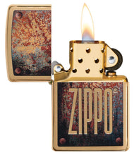 Zippo Rust Patina Brushed Brass Pocket Lighter