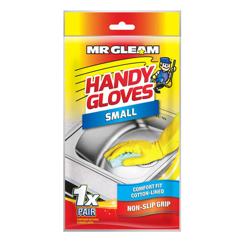 Mr Gleam Latex Handy Gloves Small (Yellow) - Bhawar Store