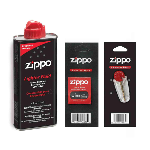 Zippo ZC FWF Fuel + Wick + Flint Combo