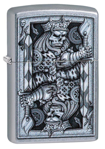 Zippo Steampunk King Spade Street Chrome Pocket Lighter