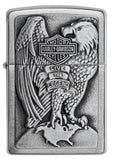 Zippo Harley-Davidson Full Faced Eagle High Polish Chrome Emblem Pocket Lighter