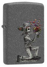 Zippo Skeleton Flowers Iron Stone Gift Set Pocket Lighters