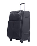 Echolac Madison Medium Black Soft Sided Cabin Suitcase Trolley 55cm (CT350)