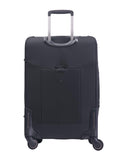 Echolac Madison Medium Black Soft Sided Cabin Suitcase Trolley 55cm (CT350)