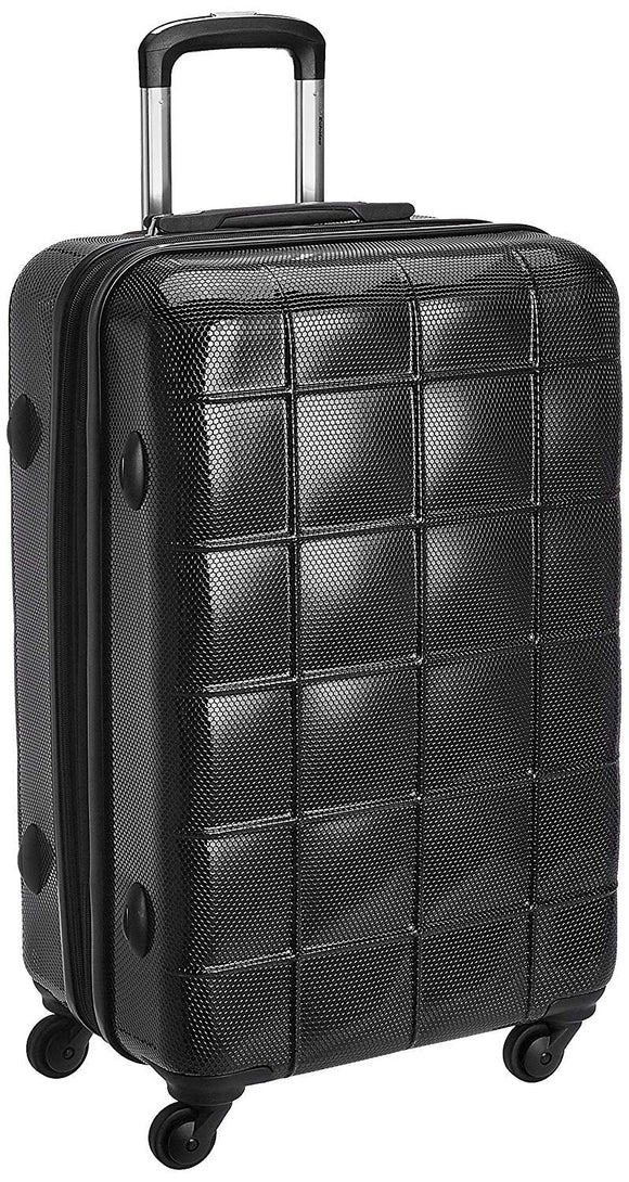 Echolac Square Medium Black Hard Sided Cabin Suitcase Trolley 55cm (PC005)