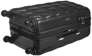 Echolac Square Medium Black Hard Sided Cabin Suitcase Trolley 55cm (PC005)