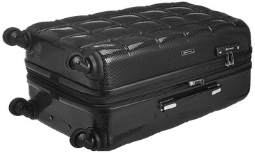 Echolac Square Medium Black Hard Sided Check-In Suitcase Trolley 66cm (PC005)