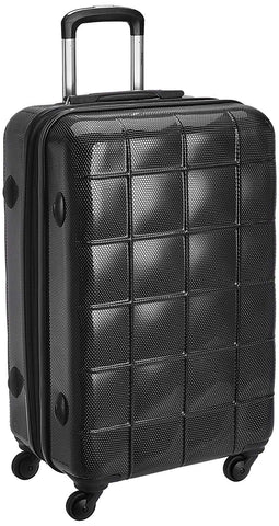 Echolac Square Large Black Hard Sided Check-In Suitcase Trolley 78cm (PC005)