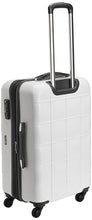 Echolac Square Medium White Soft Sided Check-In Suitcase Trolley 66cm (PC005)