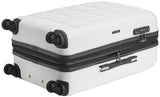 Echolac Square Medium White Soft Sided Check-In Suitcase Trolley 66cm (PC005)