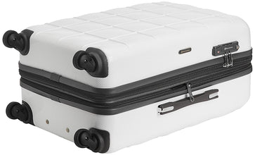 Echolac Square X-Large White Soft Sided Check-In Suitcase Trolley 78cm (PC005)