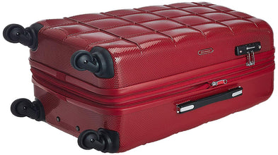 Echolac Square Medium Red Hard Sided Cabin Suitcase Trolley 55cm (PC005)