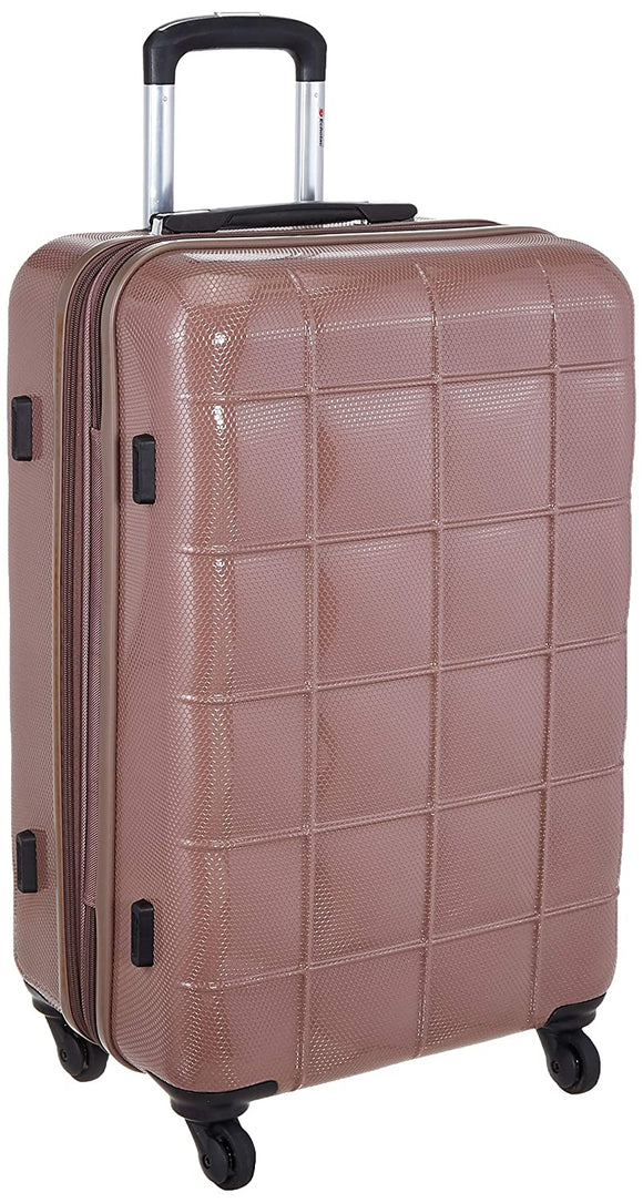 Echolac Square Medium Plum Soft Sided Check-In Suitcase Trolley 66cm (PC005)