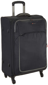 Echolac D-Light Medium Black Soft Sided Check-In Suitcase Trolley 65cm (CT488A)