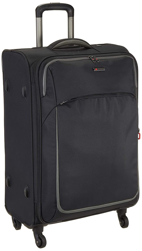 Echolac D-Light Medium Black Soft Sided Check-In Suitcase Trolley 65cm (CT488A)