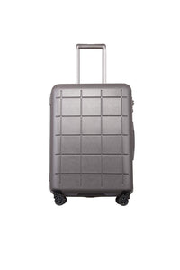 Echolac Square Plus Large Grey Hard Sided Check-In Suitcase Trolley 69cm (PC061)