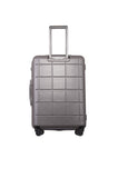 Echolac Square Plus Large Grey Hard Sided Check-In Suitcase Trolley 69cm (PC061)