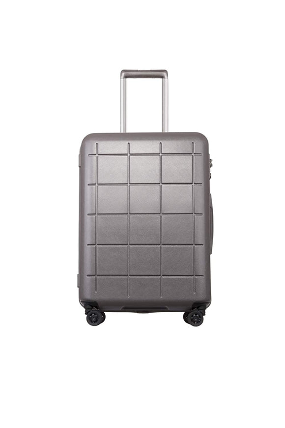 Echolac Square Plus X-Large Grey Hard Sided Check-In Suitcase Trolley 78cm (PC061)