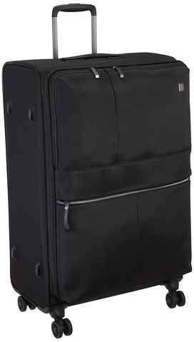 Echolac Relaxation X-Large Black Soft Sided Check-In Suitcase Trolley 78cm (CT714A)