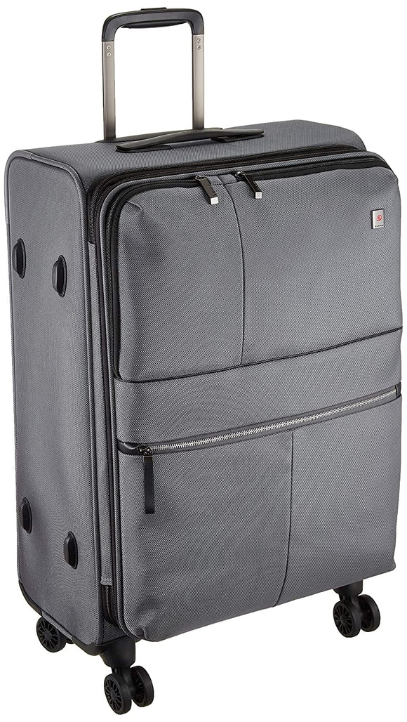 Echolac Relaxation Large Grey Soft Sided Check-In Suitcase Trolley 68cm (CT714A)