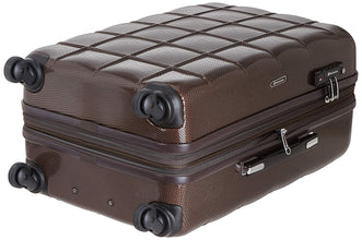 Echolac Square Medium Brown Black Soft Sided Cabin Suitcase Trolley 66cm (PC005)