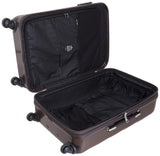 Echolac Square Medium Brown Black Soft Sided Cabin Suitcase Trolley 66cm (PC005)