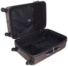 Echolac Square Medium Brown Black Soft Sided Cabin Suitcase Trolley 66cm (PC005)